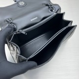 バレンシアガバッグBALENCIAGA 2023 新作 高品質 92832 スモール オイルワックス ブラック 砂時計チェーンバッグ