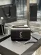 サンローランバッグYves Saint Laurent 2023年新作 高品質 533026 ブラック シルバーバックル つまようじ柄 サンセットバッグ