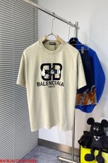 バレンシアガ服BALENCIAGA 2023年新作ダブルBプリントロゴ半袖Tシャツ