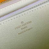 ルイヴィトン財布LOUIS VUITTON 2023 新品 高品質 N40480 ホワイト グリッド シルクスクリーン ジッパー ウォレット
