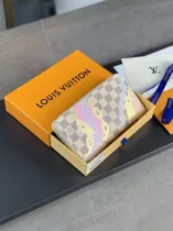 ルイヴィトン財布LOUIS VUITTON 2023 新品 高品質 N40480 ホワイト グリッド シルクスクリーン ジッパー ウォレット