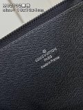 ルイヴィトン財布LOUIS VUITTON 2023年新作 高品質 M62732 ブラック グリッド ダブルジッパー ラージウォレット