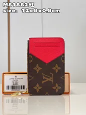ルイヴィトン財布LOUIS VUITTON 2023 新品 高品質 M81882 オールドフラワーレッド M81881 カードホルダー