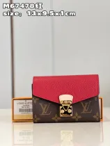 ルイヴィトン財布LOUIS VUITTON 2023年新作 高品質 M67478 レッド ショートウォレット