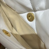 シャネルバッグCHANEL 2023新作 高品質 ミディアム ホワイトゴールド バックル バッグ