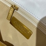 シャネルバッグCHANEL 2023新作 高品質 ミディアム ホワイトゴールド バックル バッグ