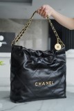 シャネルバッグCHANEL 2023新しい高品質の小さな黒い金のバックルのハンドバッグ