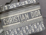ディオールバッグDIOR 2023の新しい高品質のファンタジーグレーレターキャンバス化粧品バッグ