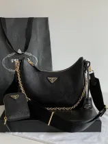 プラダバッグPRADA 2023年新作 高級感 1BH204 クロス柄.PH スリーインワン レザーバッグ