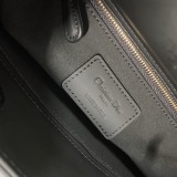 ディオールバッグDIOR 2023新しい高品質の4グリッドマットレザーブラックバッグ