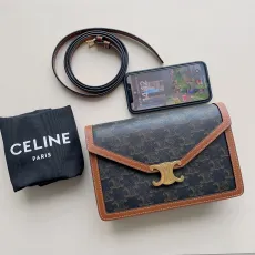 セリーヌバッグCELINE 2023年新作 高品質ロゴプリント エンベロープバッグ