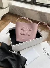 セリーヌバッグCELINE 2023新作 上質なミニスムースレザー バケットバッグ