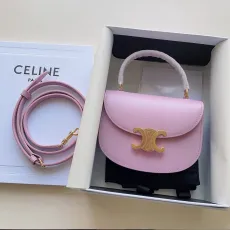 セリーヌバッグCELINE 2023新作 上質ピンク ミニバッグ