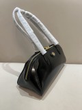 トリーバーチバッグTORY BURCH 2023 新品 高品質 126 ブラック パテントレザー ロング ハンドバッグ