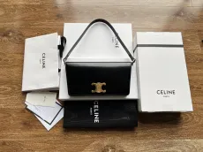 セリーヌバッグCELINE 2023年新作 上質な光沢レザー ハンドバッグ