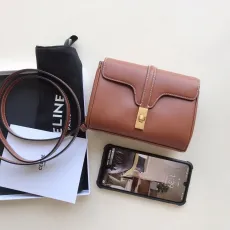 セリーヌバッグCELINE 2023年新作 上質なミニ スムース カーフレザー ハンドバッグ