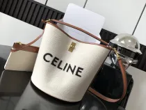 セリーヌバッグCELINE 2023年新作 高品質 195573 生地 牛革 バケットバッグ