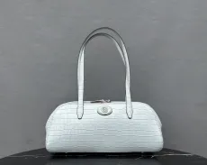 トリーバーチバッグTORY BURCH 2023新作 上質 127 ブルー クロコダイル柄 ロング ハンドバッグ