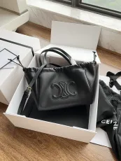 セリーヌバッグCELINE 2023年新作 高級スモールスムースレザー 巾着ショッピングバッグ
