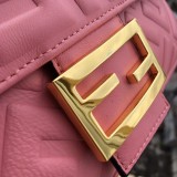 フェンディバッグFENDI 2023 新作 高品質 ピンク フリップ メッセンジャー ハンドバッグ
