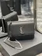 サンローランバッグYves Saint Laurent 2023年新作 高品質 422906 ブラック シルバーバックル ダイヤ柄 つまようじ柄 サンセットバッグ