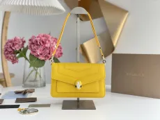 ブルガリバッグBVLGARI 2023年新作 高品質 292320 イエロー ワンショルダー メッセンジャー チェーンバッグ