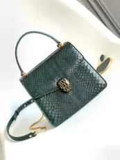 ブルガリバッグBVLGARI 2023新作 上質なパイソンレザー アコーディオンバッグ