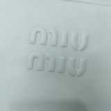 ミュウミュウバッグMiu Miu 2023年新作 高品質 5BB117 ホワイト ボーリングバッグ