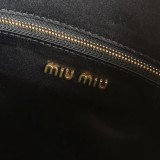 ミュウミュウバッグMiu Miu 2023年新作 高品質 5BB134 ブラック 小さめ ショッピングバッグ