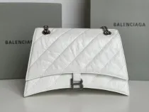 バレンシアガバッグBALENCIAGA 2023 新作 高品質 152 ミディアム ワキシーホワイト 砂時計チェーンバッグ