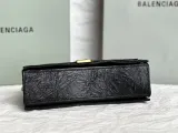 バレンシアガバッグBALENCIAGA 2023新作高品質151スモールブラック刺繍ゴールドバックル砂時計チェーンバッグ