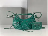 バレンシアガバッグBALENCIAGA 2023新作 高品質 701 バースト エメラルド ハーフクレセント 脇餃子