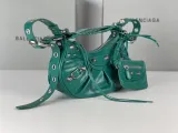 バレンシアガバッグBALENCIAGA 2023新作 高品質 701 バースト エメラルド ハーフクレセント 脇餃子
