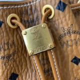 エムシーエムバッグMCM 2023 新しい高品質の茶金ハードウェア巾着チェーン バケット バッグ