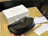 セリーヌバッグCELINE 2023新作 レザー トライアンフ ロゴ サドル ゴールドバックル メッセンジャーバッグ
