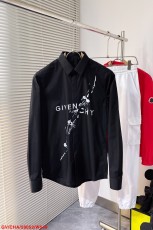 ジバンシィ服GIVENCHY 2023新作 破壊パッチ ロゴ レター ビジネス カジュアル 長袖 シャツ