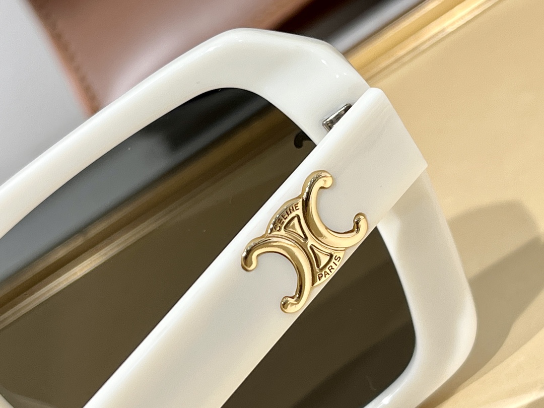 セリーヌサングラスCELINE 2023新作 ミルキーホワイト メガネ