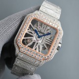 カルティエ時計CARTIER 2023新作 サントス スケルトンシリーズ 腕時計