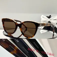 シャネルサングラスCHANEL 2023新作 丸型 配色 アルファベット メガネ