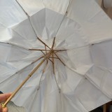 シャネル傘CHANEL 2023新作 メタルローズハンドル ゴールド ノーブル 三つ折り 自動巻き 折りたたみ傘