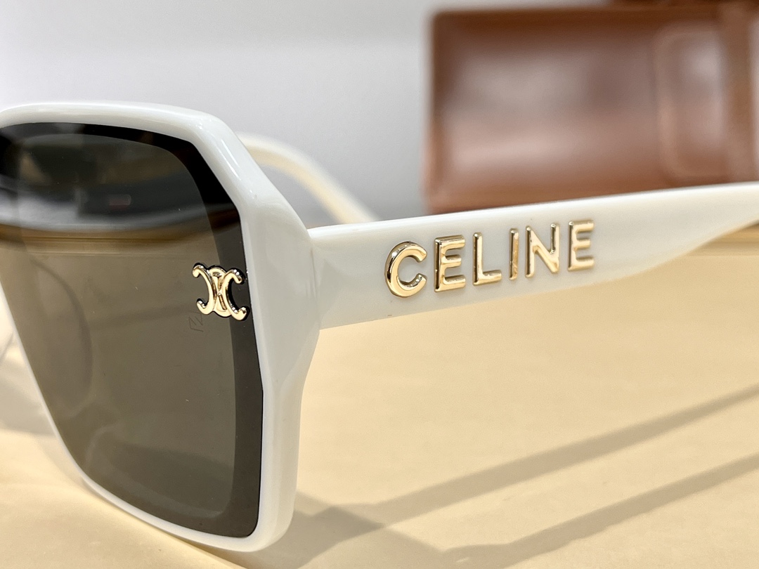 セリーヌサングラスCELINE 2023新作 ミルキーホワイト メガネ