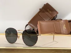 セリーヌサングラスCELINE 2023新作 レディース ゴールドフレーム ラウンドバンド メッセンジャーフォンバッグ サングラス