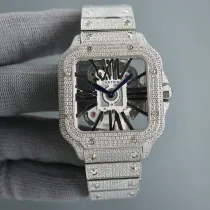 カルティエ時計CARTIER 2023新作 サントス スケルトンシリーズ 腕時計
