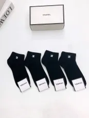シャネル靴下CHANEL 2023新作 レターロゴ コットン ソックス