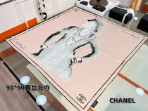 シャネルマフラーCHANEL 2023新作 フィギュア シルク スクエア スカーフ