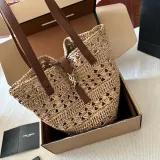 サンローランバッグYves Saint Laurent 2023年新作 サンシャイン ストローバッグ ショッピングバッグ