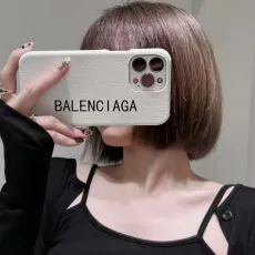 バレンシアガiPhoneケースBALENCIAGA 2023新作 レザー テクスチャー ハーフパック オイルエッジ 携帯ケース