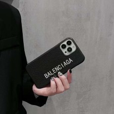 バレンシアガiPhoneケースBALENCIAGA 2023新作 レザー テクスチャー ハーフパック オイルエッジ 携帯ケース