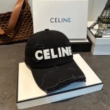セリーヌ帽子CELINE 2023新作 リップド ストリートウィンド コットン ベースボールキャップ