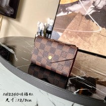 ルイヴィトン財布LOUIS VUITTON 2023年新作 高品質 M62360 ブラウン グリッドレッド 財布